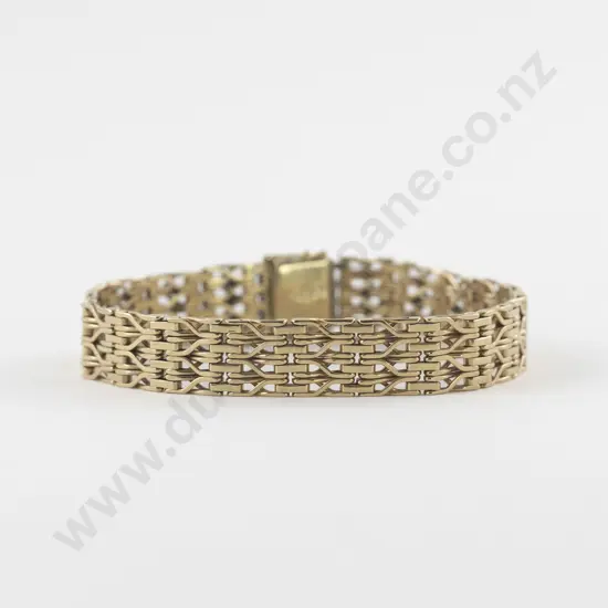 14ct Fancy Gate Link Bracelet