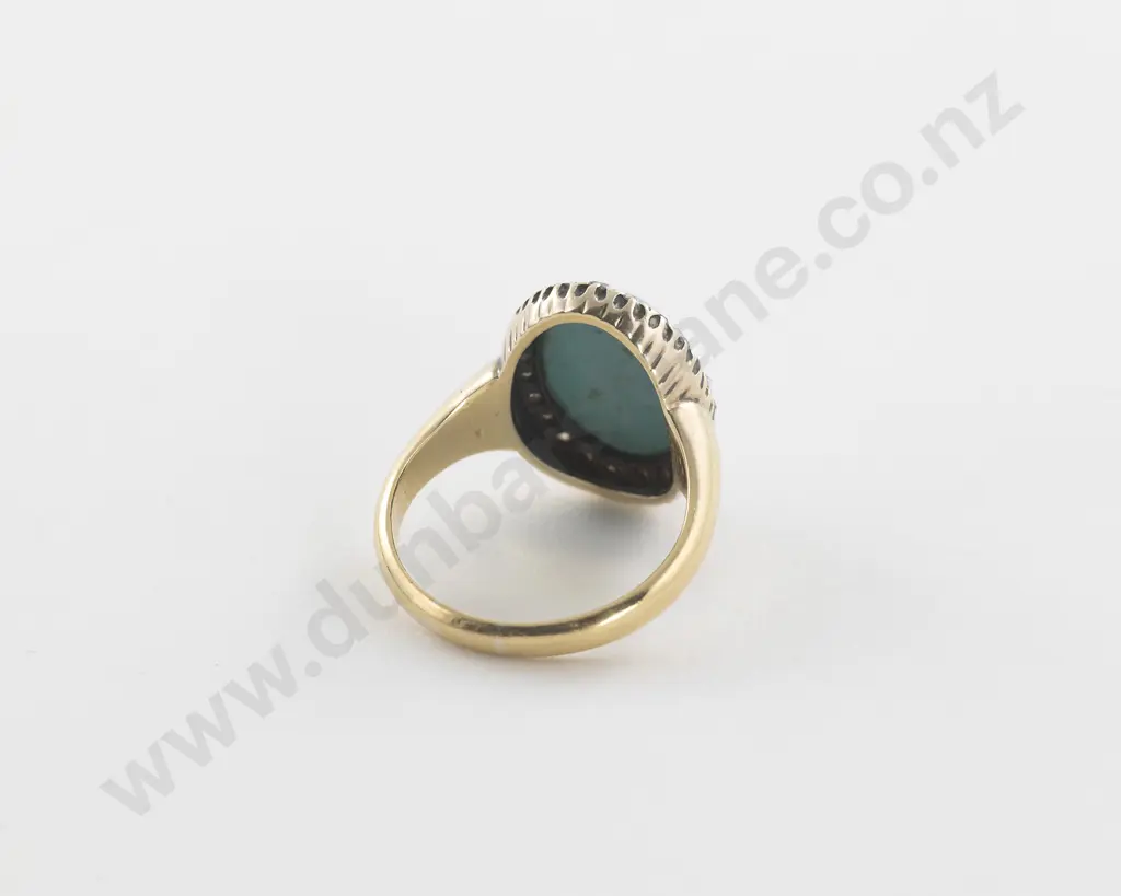 18ct 24Stone Turquoise and Diamond Dress Ring Image 1++