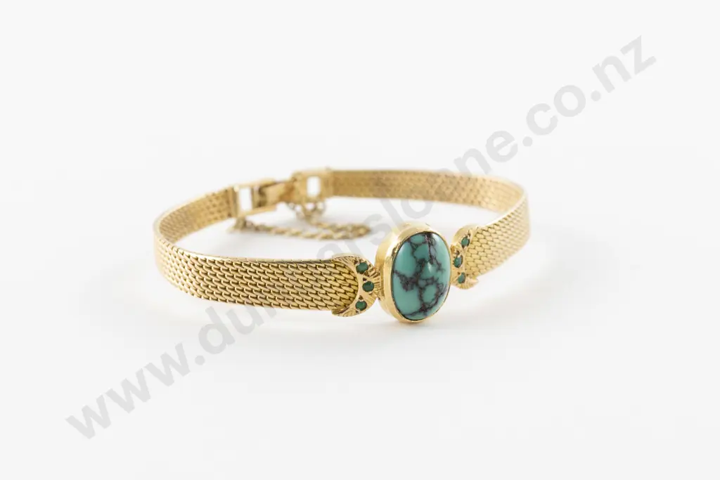 14ct Single Turquoise Bracelet Image 1++