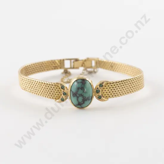 14ct Single Turquoise Bracelet