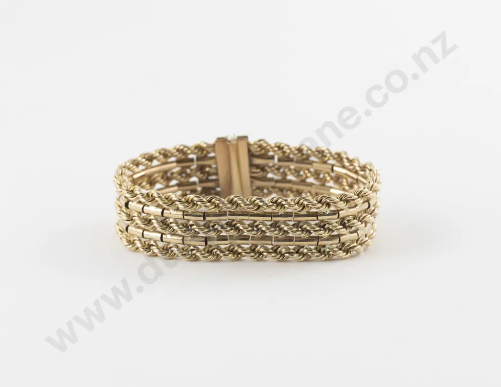 14ct Fancy Rope Twist and Rail Bracelet Image 1++