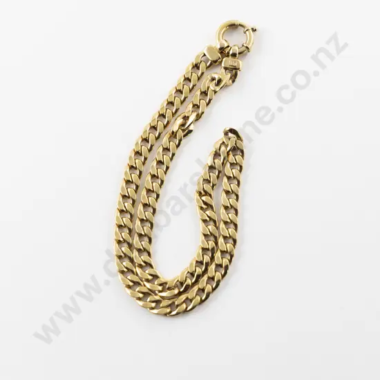 9ct Modern Flat Curb Link Neck Chain
