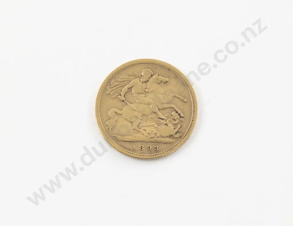 1893 Victorian Half Gold Sovereign Image 1++