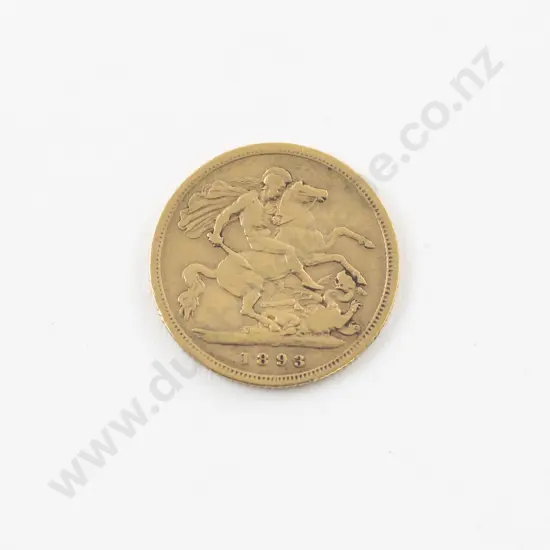 1893 Victorian Half Gold Sovereign