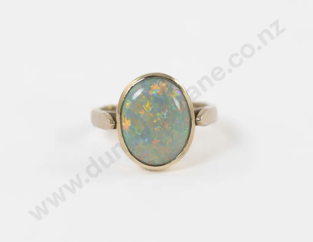 9ct Single Opal Dress Ring Image 1++