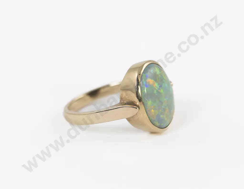 9ct Single Opal Dress Ring Image 1++
