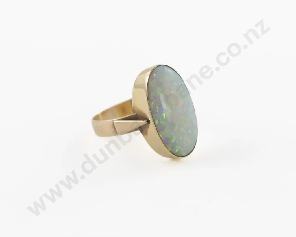 18ct Single Opal Dress Ring Image 1++