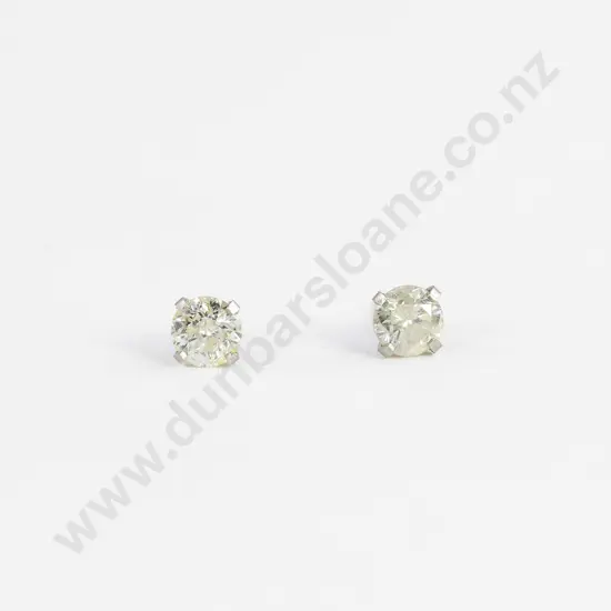Pair 14ct White Gold Diamond Stud Earrings