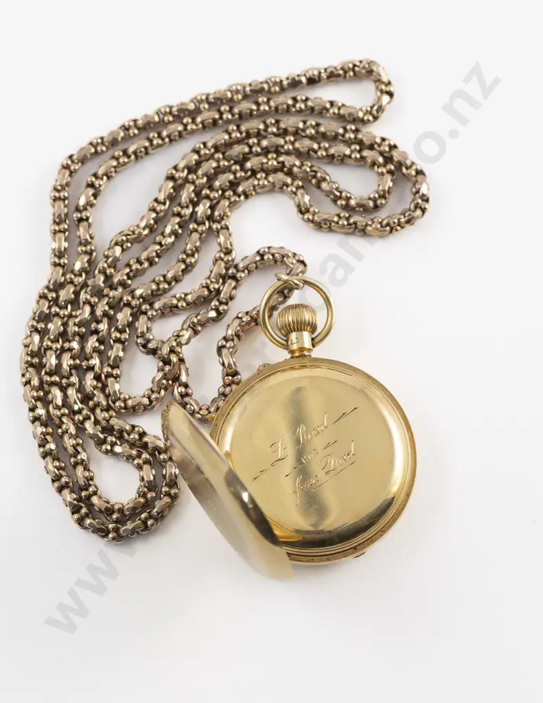 18ct Hunter Cased Lever Wind Small Pocket Watch Image 1++