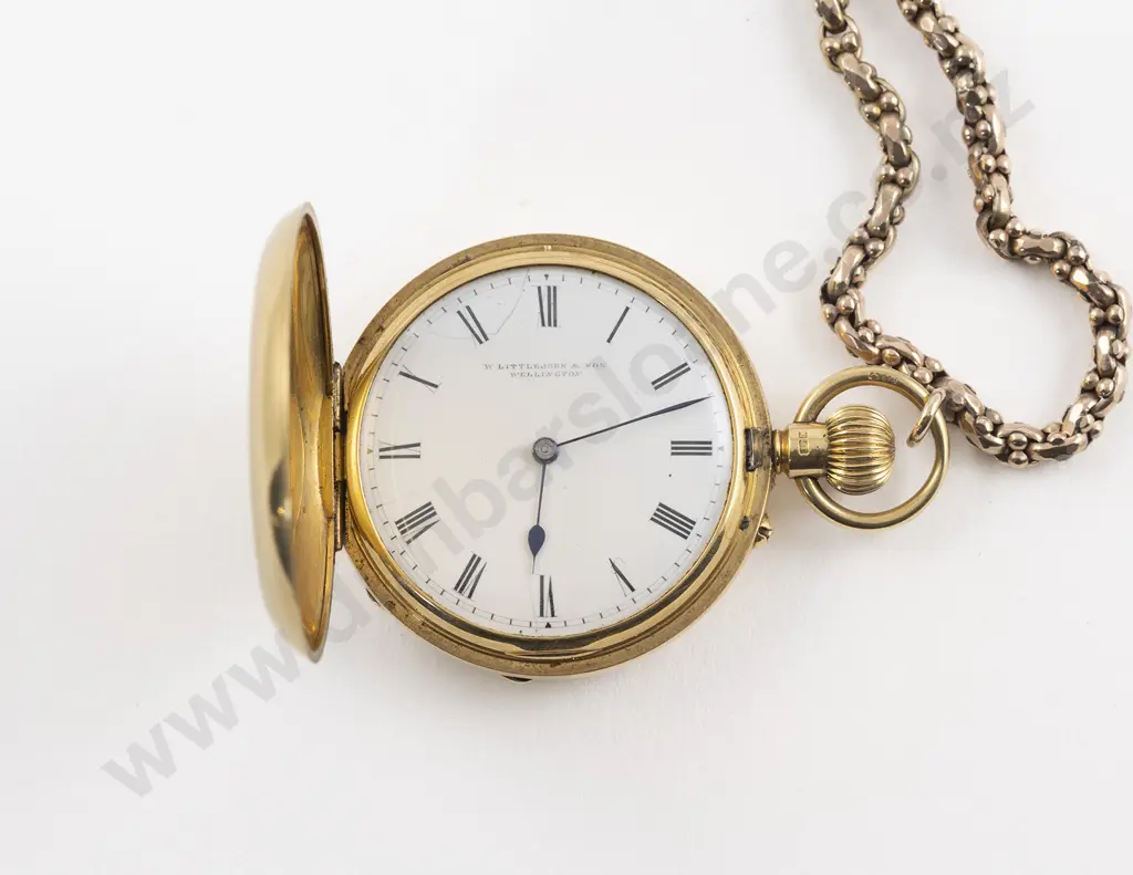 18ct Hunter Cased Lever Wind Small Pocket Watch Image 1++