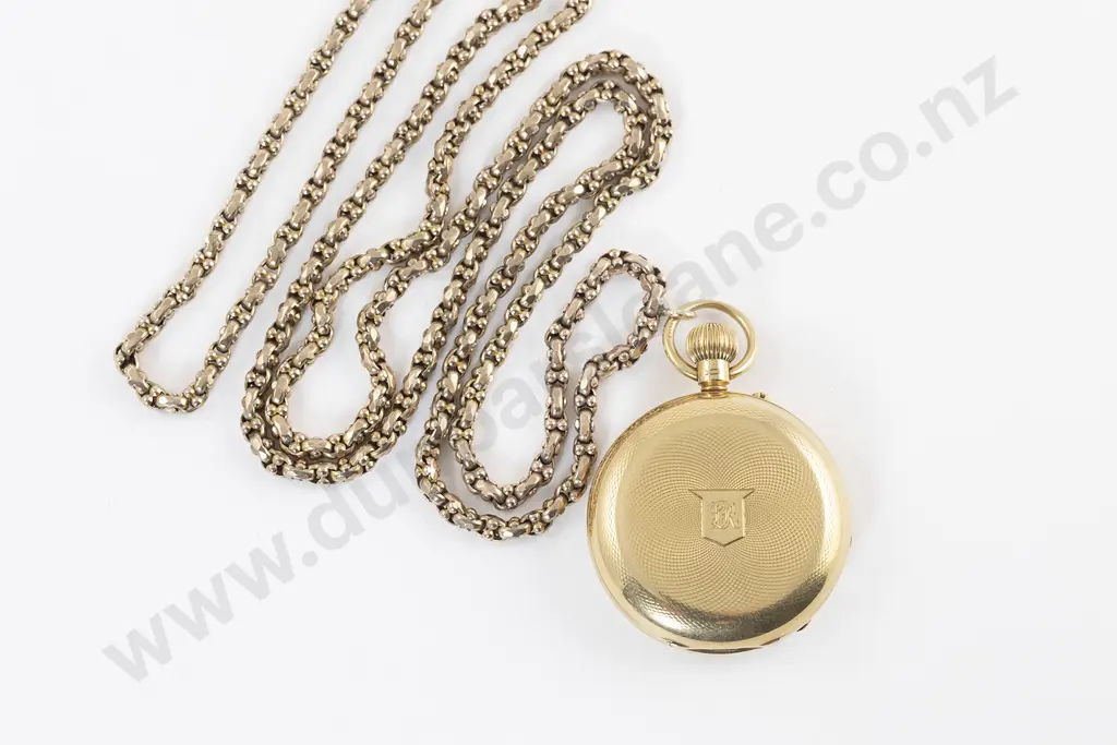 18ct Hunter Cased Lever Wind Small Pocket Watch Image 1++