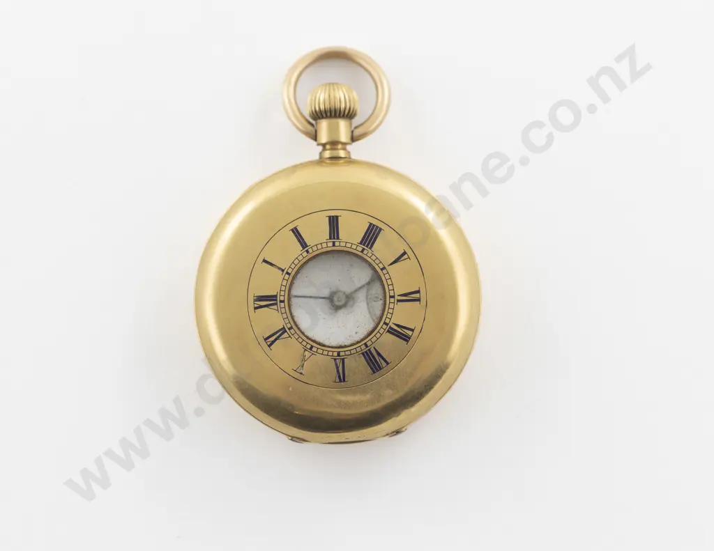 18ct Half Hunter Cased Lever Wind Pocket Watch Image 1++