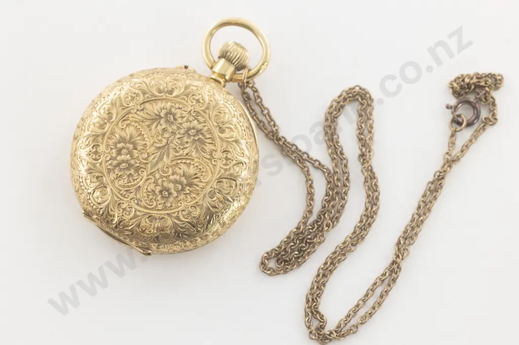18ct Hunter Cased Lever Wind Pocket Watch Image 1++