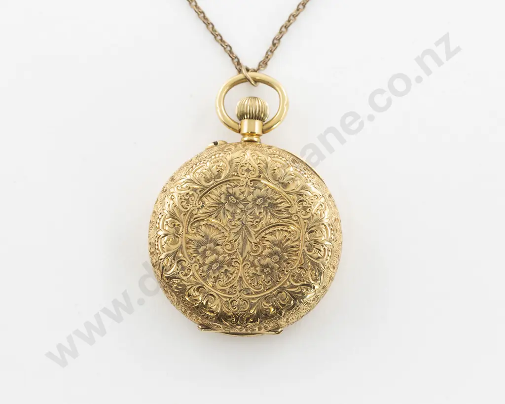 18ct Hunter Cased Lever Wind Pocket Watch Image 1++