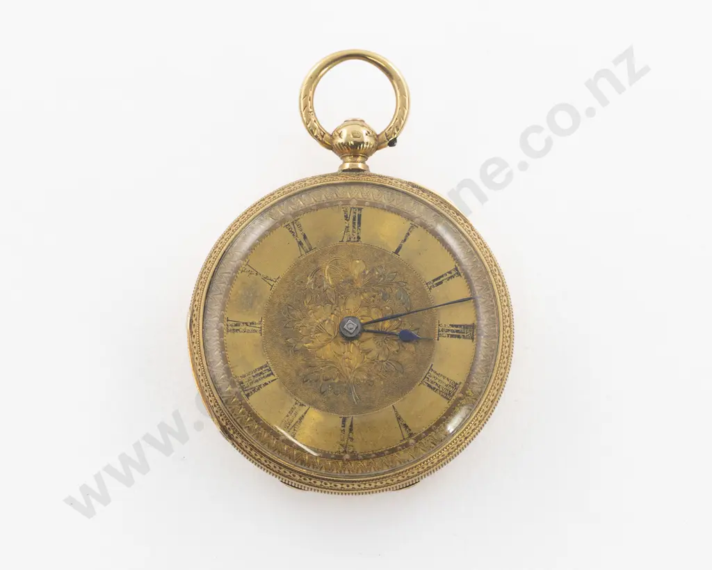 Waltham 18ct Open Face Key Wind Pocket Watch Image 1++