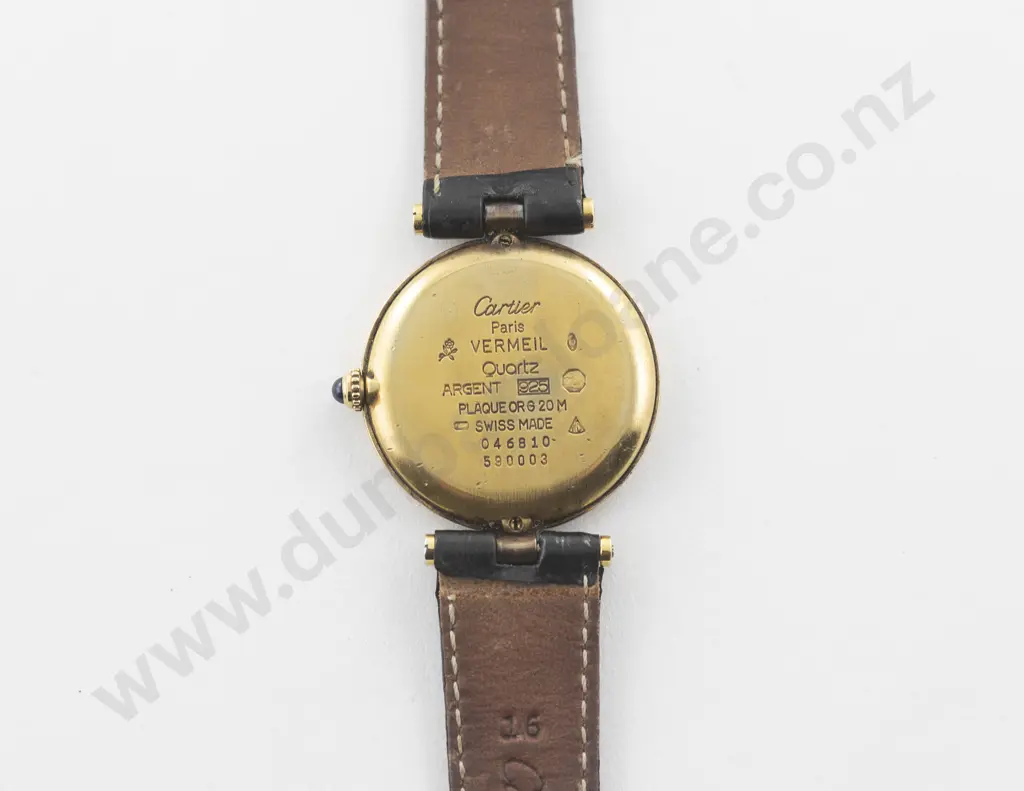 Cartier Must De Vermeil Argent .925 Sterling Silver Gilt Quartz Wrist Watch Image 1++