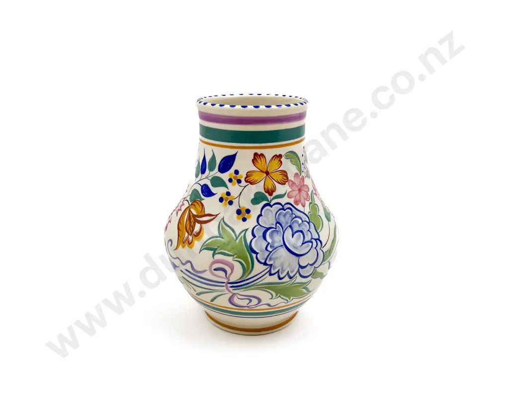Floral Decorated Poole Vase Image 1++