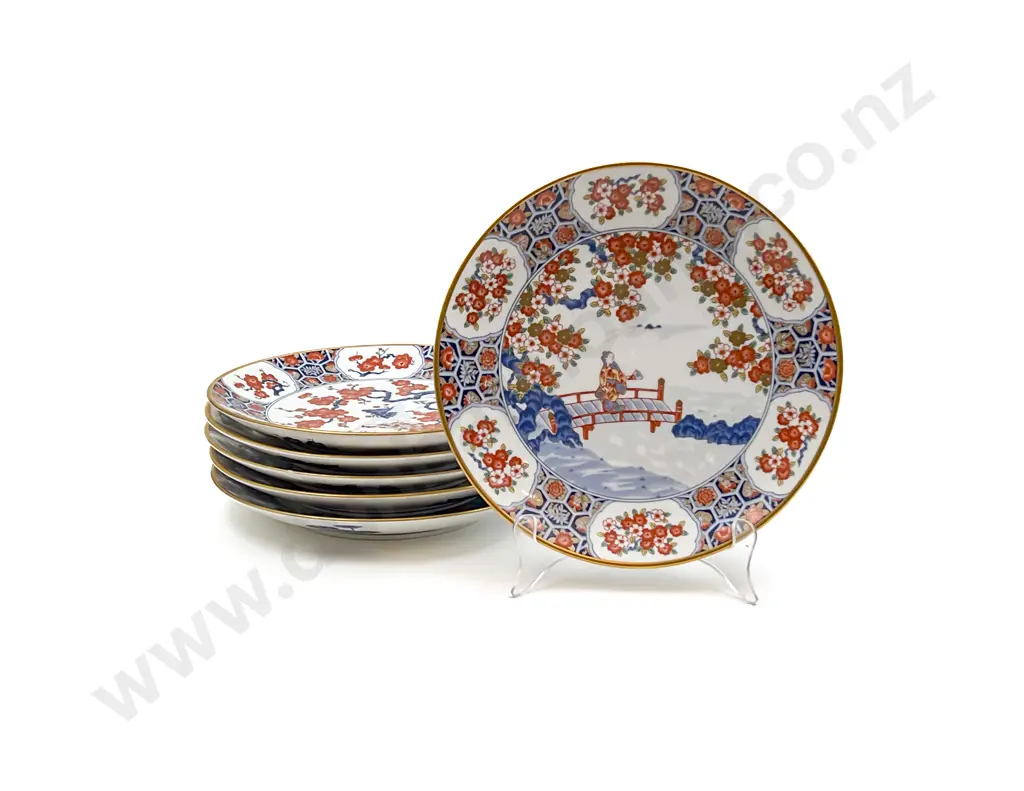 Six Modern Imari Pattern Plates Image 1++