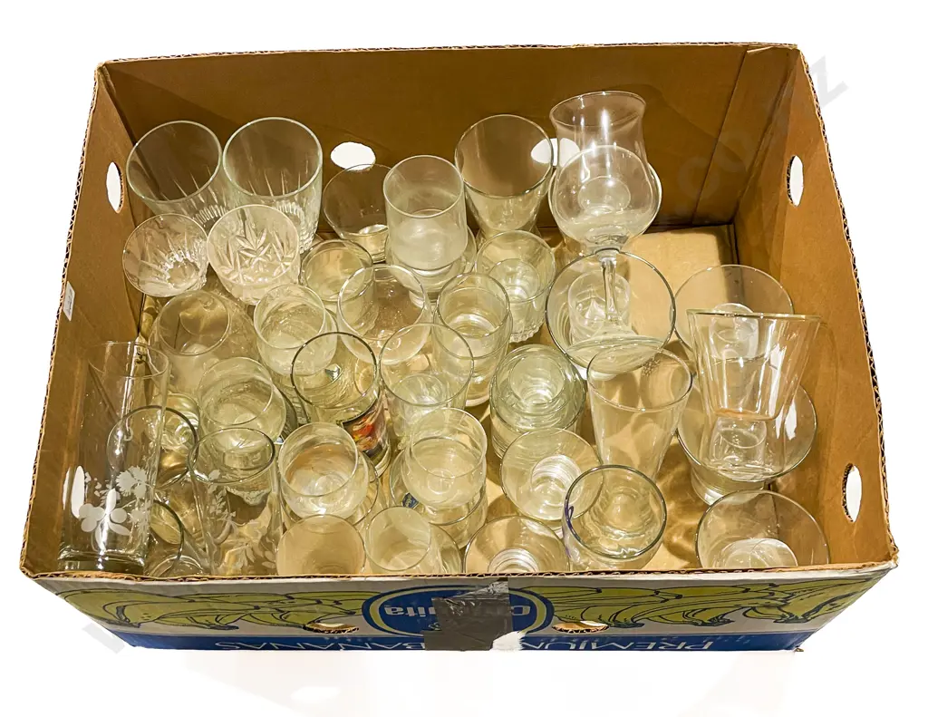 Two Boxes of Assorted Glassware Image 1++