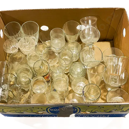 Two Boxes of Assorted Glassware