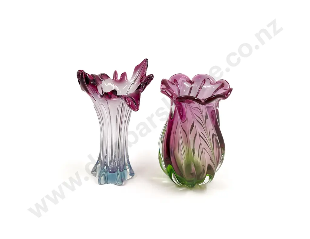 Murano Art Glass Vase together with Other Art Glass Vase Image 1++