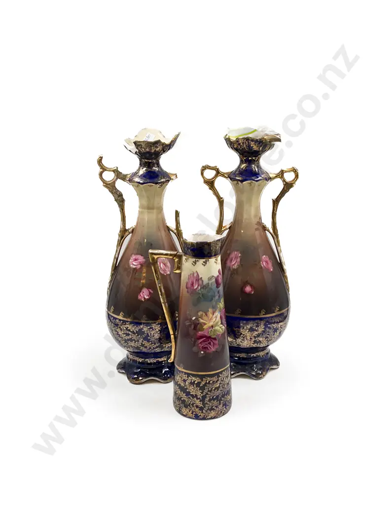 Pair of Royal Windsor Mantle Vases together with Matching Jug (A/F) Image 1++