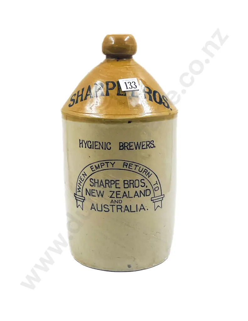 Vintage Sharpe Bros Stoneware Bottle Image 1++