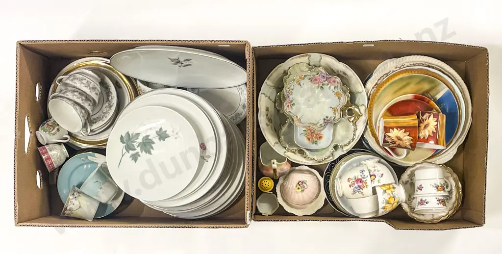 Two Boxes of Assorted Fancy China Image 1++