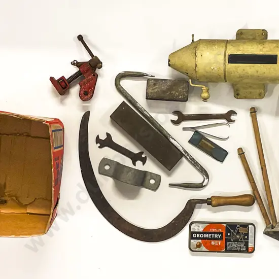Box of Assorted Vintage Tools etc