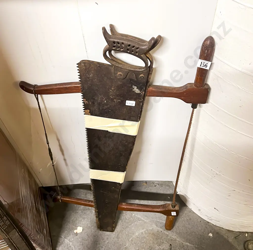 Pair of Cast Iron Handled Saws & Other Saw Image 1++