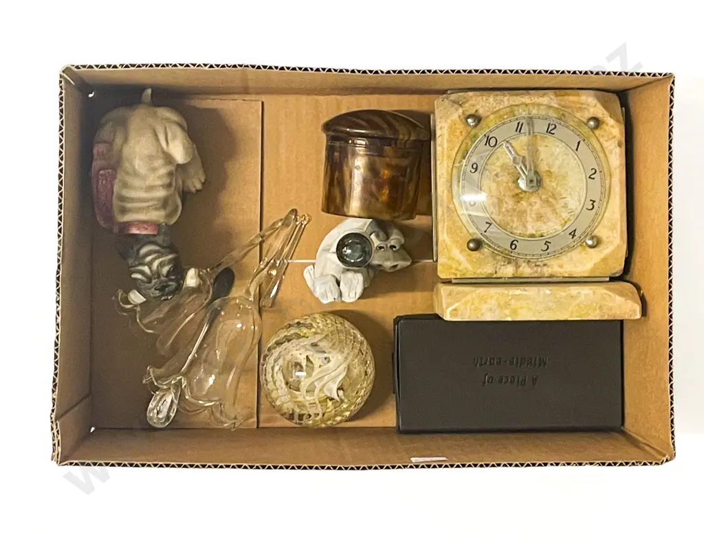 Small Box of Assorted incl Paperweight etc Image 1++