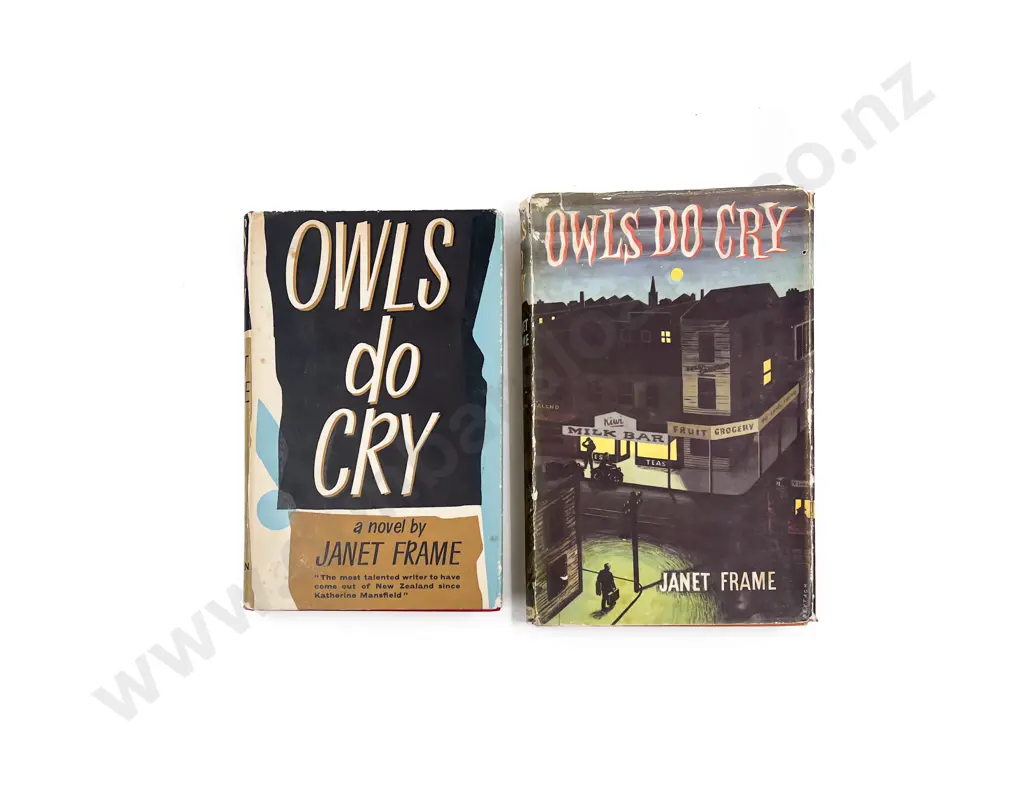 Two Volumes of Janet Frame's "Owls do Cry" 1st edition with dust jacket. Pegasus Press Image 1++