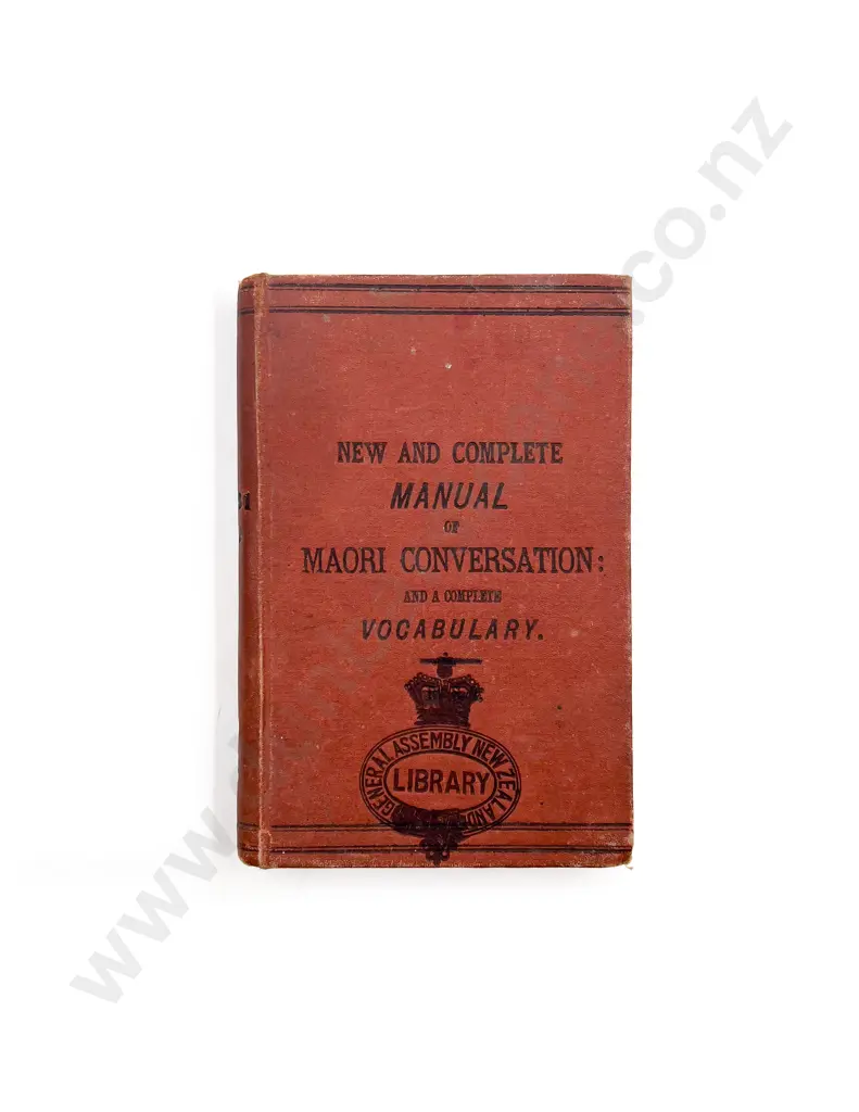 Sister Suzanne Aubert "Manual of Maori Conversation" Image 1++