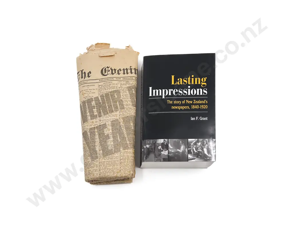 Last Impressions NZ Newspapers 1840-1920 By Ian G Grant and Jubilee Evening Post Image 1++
