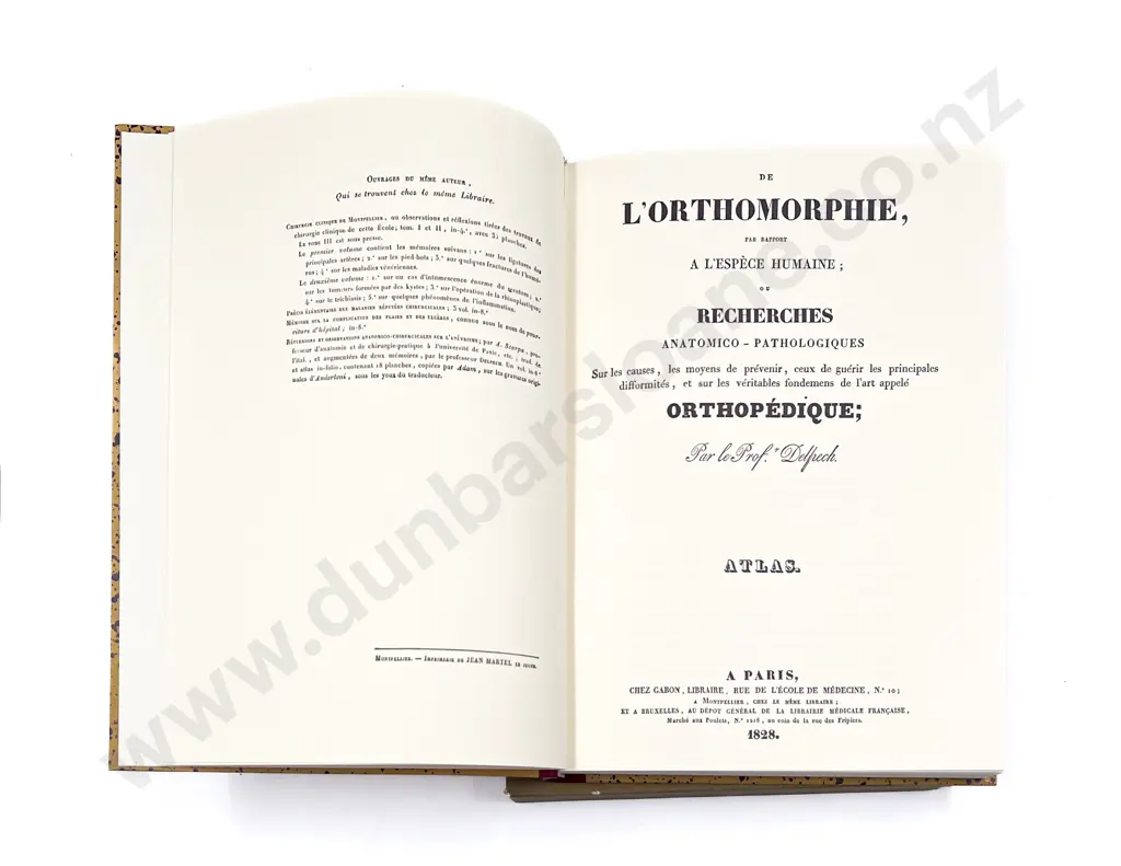 Facsimile Edition Delpech Orthomorphie 1828 Image 1++