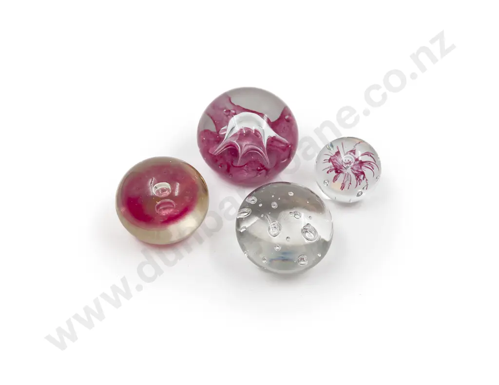 Four Assorted Art Glass Paperweights Image 1++