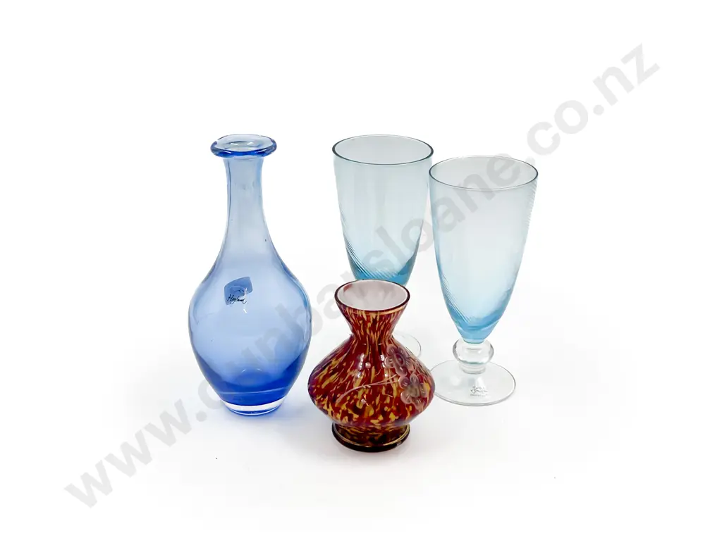 Hoglund Glass Vase together with Pair of French Country Glasses etc Image 1++