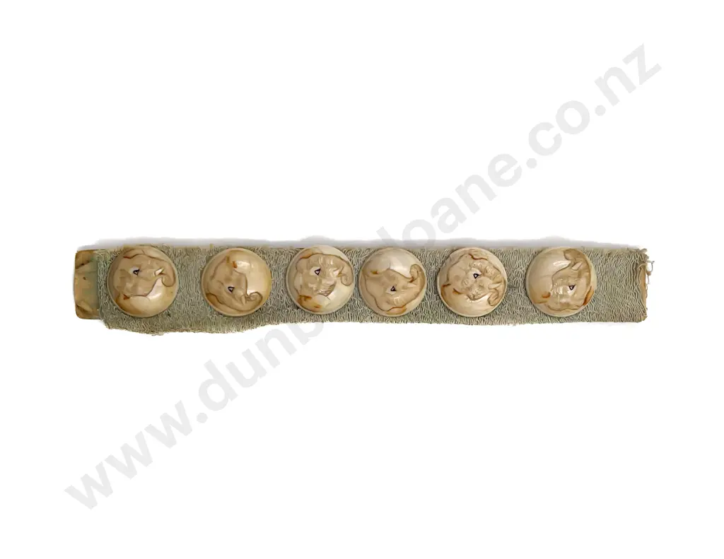 Ivory Buttons on Old Card Image 1++