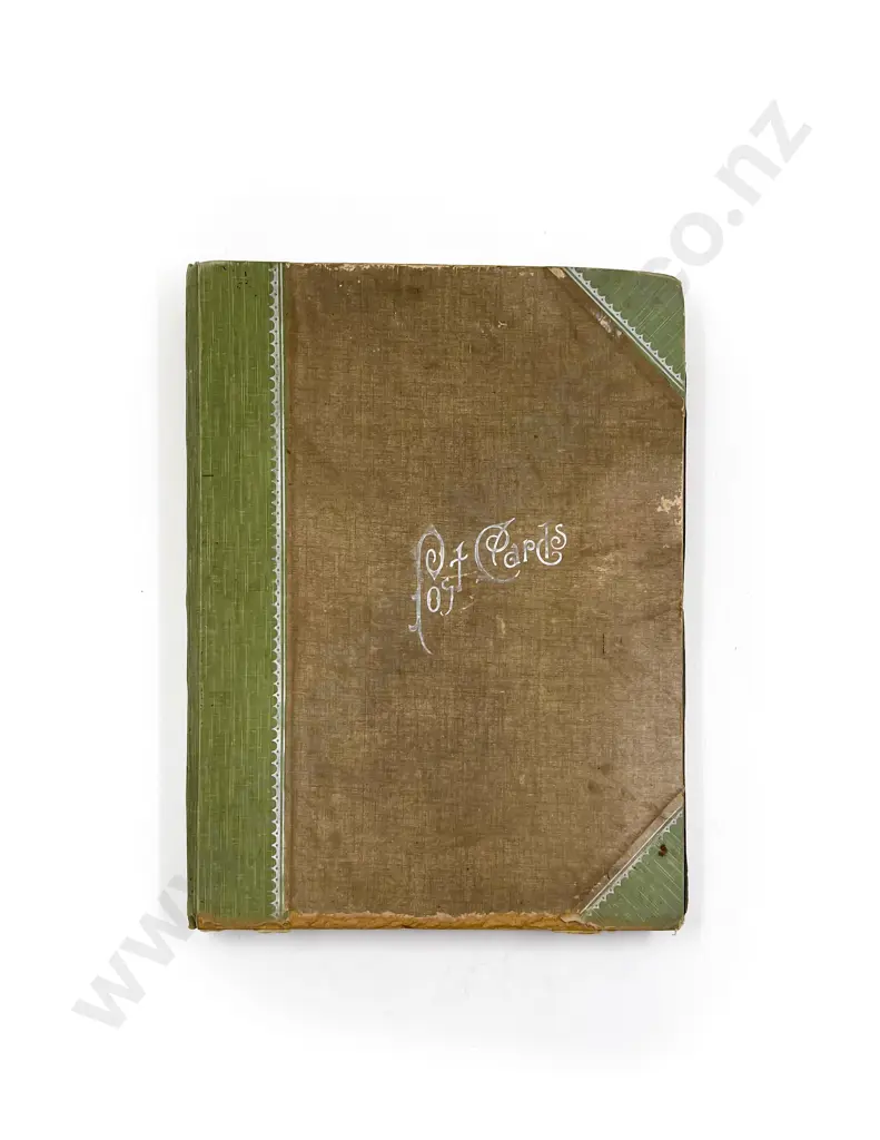 WWI War Time Postcard Album with Various Black & White Postcards Image 1++