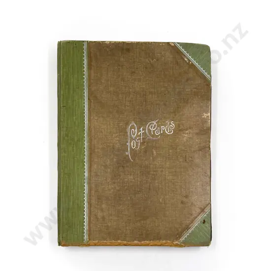 WWI War Time Postcard Album with Various Black & White Postcards