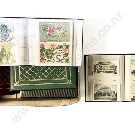 Quantity of Assorted Vintage Postcard Albums