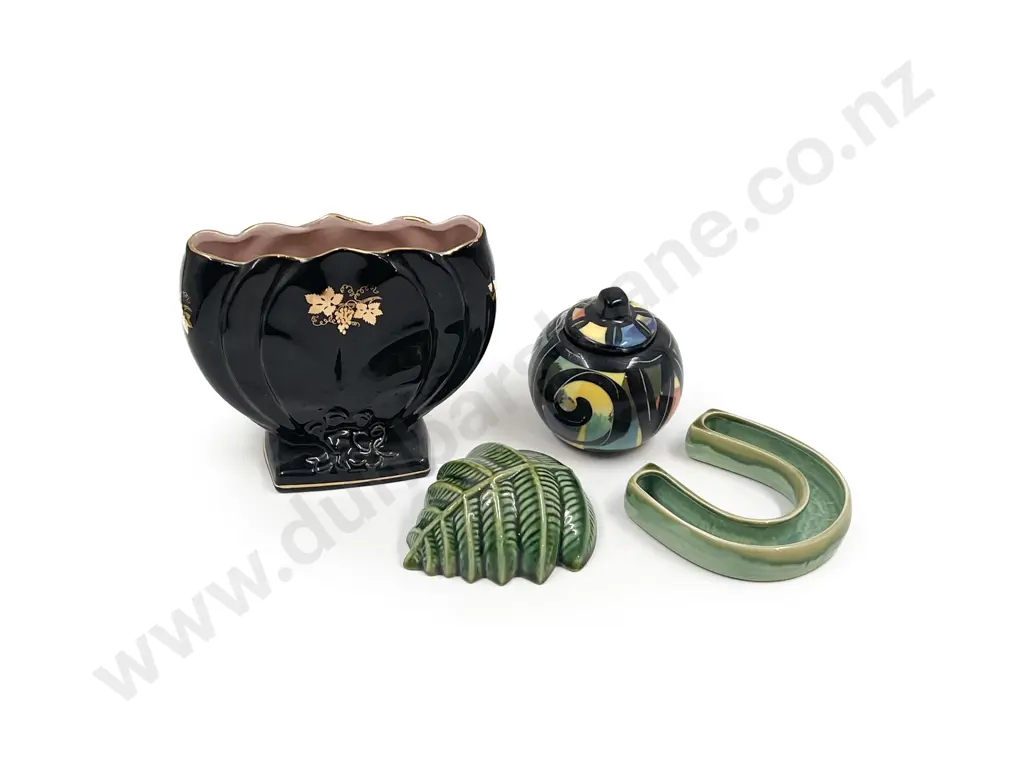 Three Pces of Assorted Glazed Pottery together with Vase Image 1++