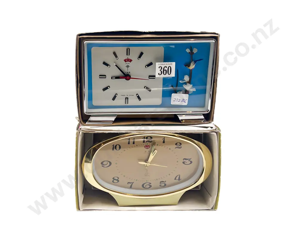 Two Retro Alarm Clocks Image 1++