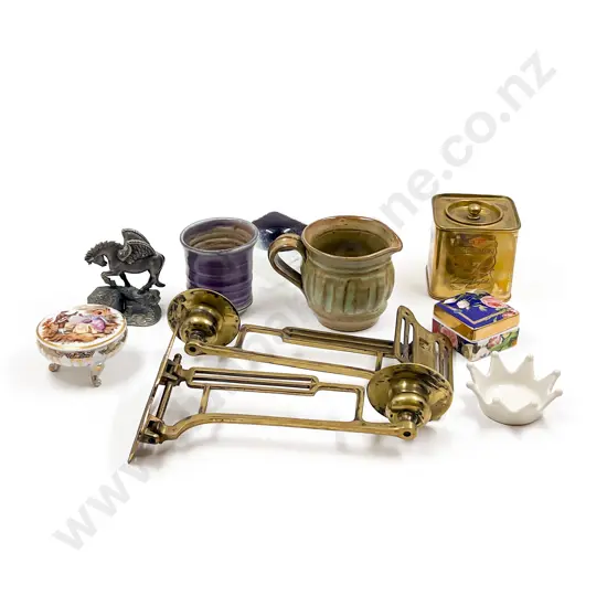 Box Quantity of Assorted incl Brass Candle Sconces
