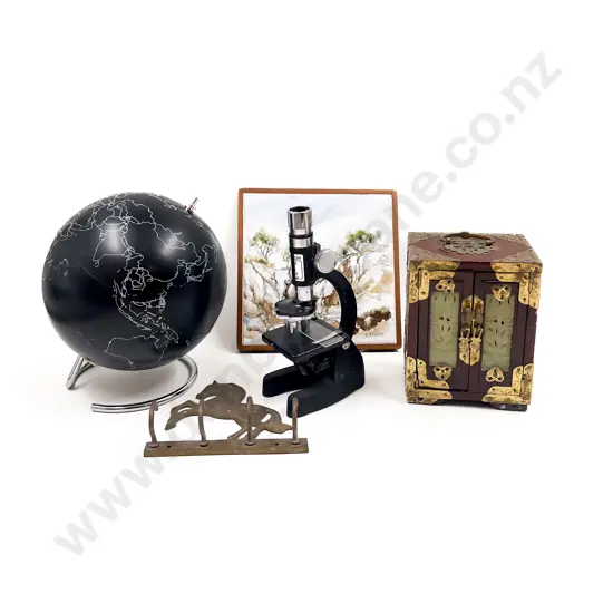 Box Quantity of Assorted incl Microscope & Decorative Tile