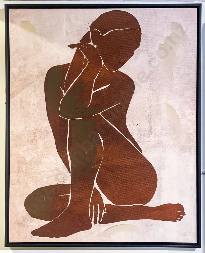 Unsigned Mixed Media Nude Study Image 1++