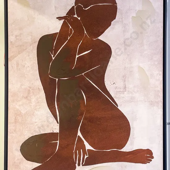 Unsigned Mixed Media Nude Study