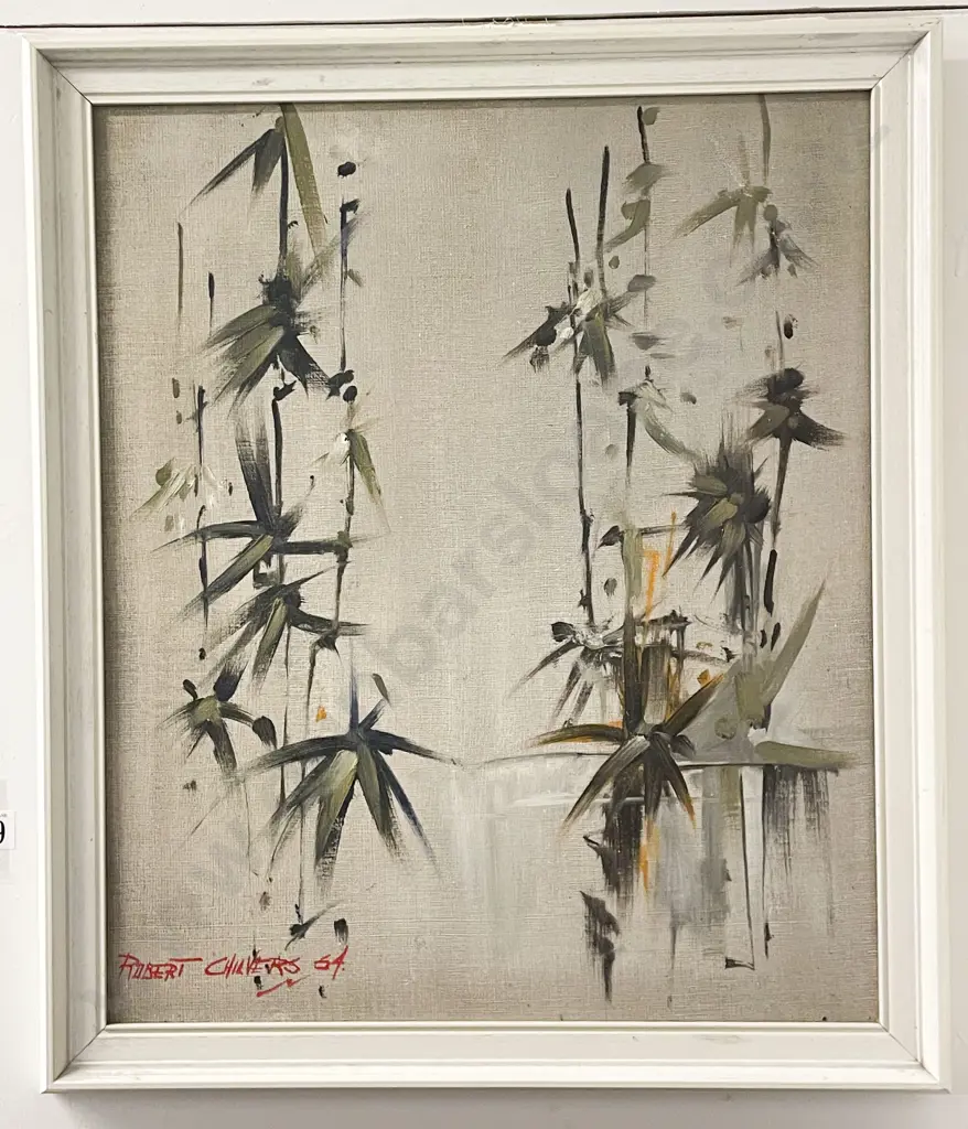 Robert Chilvers "A Flower Theme" Oil on Board Image 1++