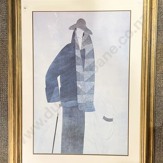 Large Framed Decorative Print "A Walk in the Park"