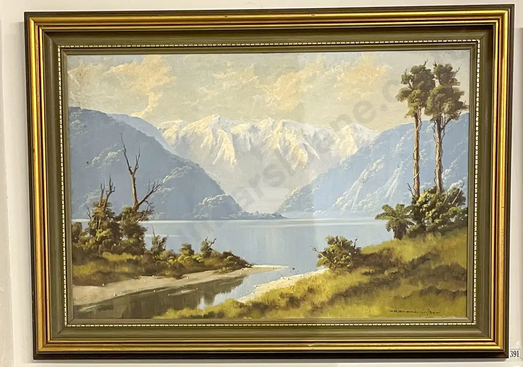 Richard Franklyn - Lake Rotoiti - Oil on Board Image 1++